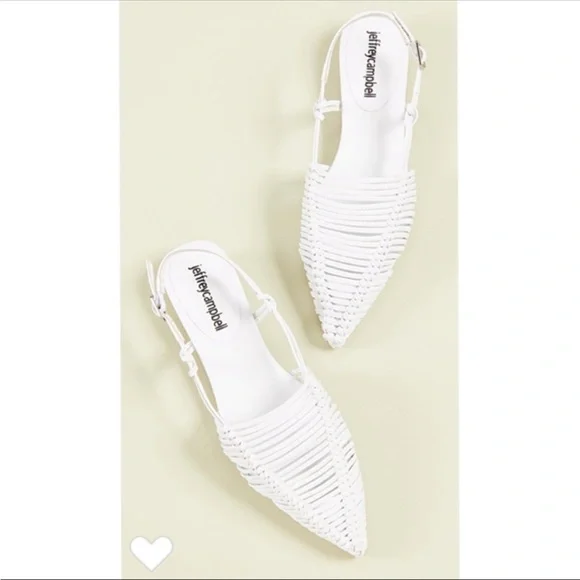 Jeffrey Campbell White Leather Myron Pointed toe flats - Picture 1 of 10